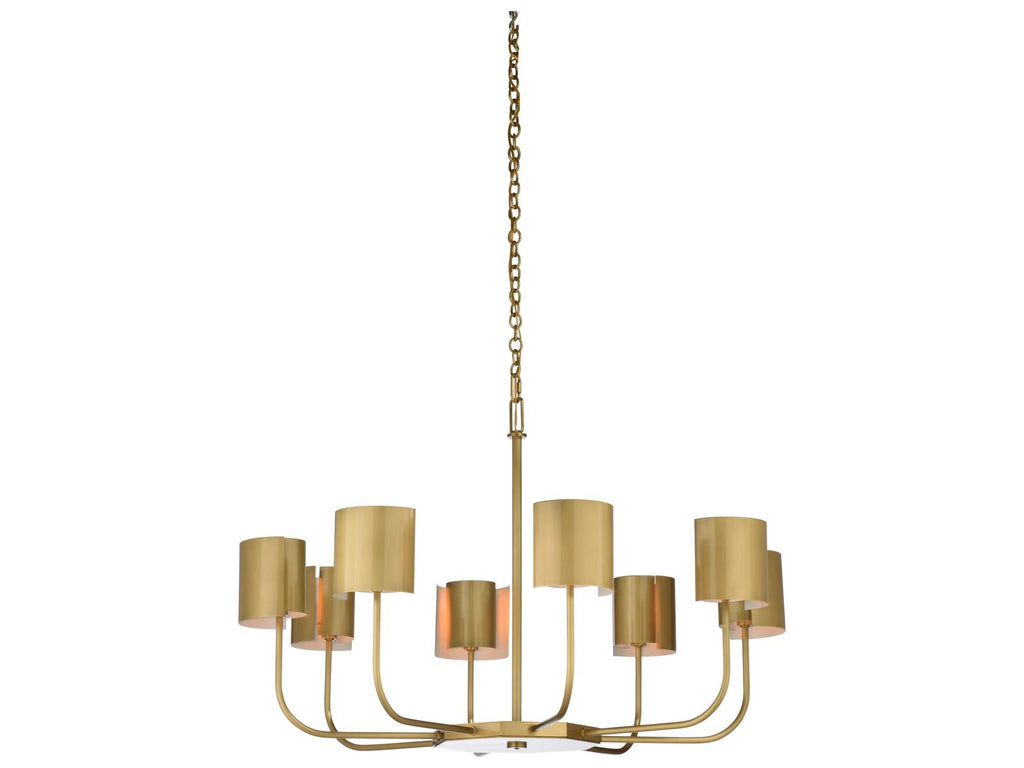 Wildwood 8-Light Castle Yard Chandelier in Antique Brass