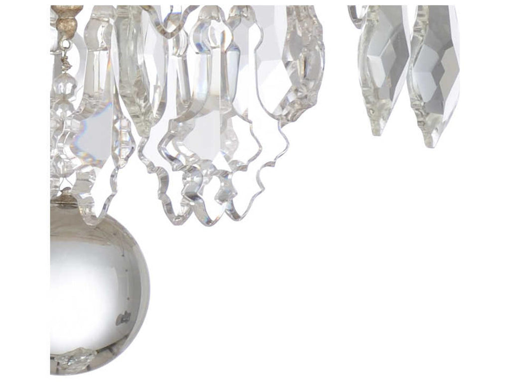 Wildwood 8-Light Versailles Chandelier in Antique Silver Leaf with Clear Crystals