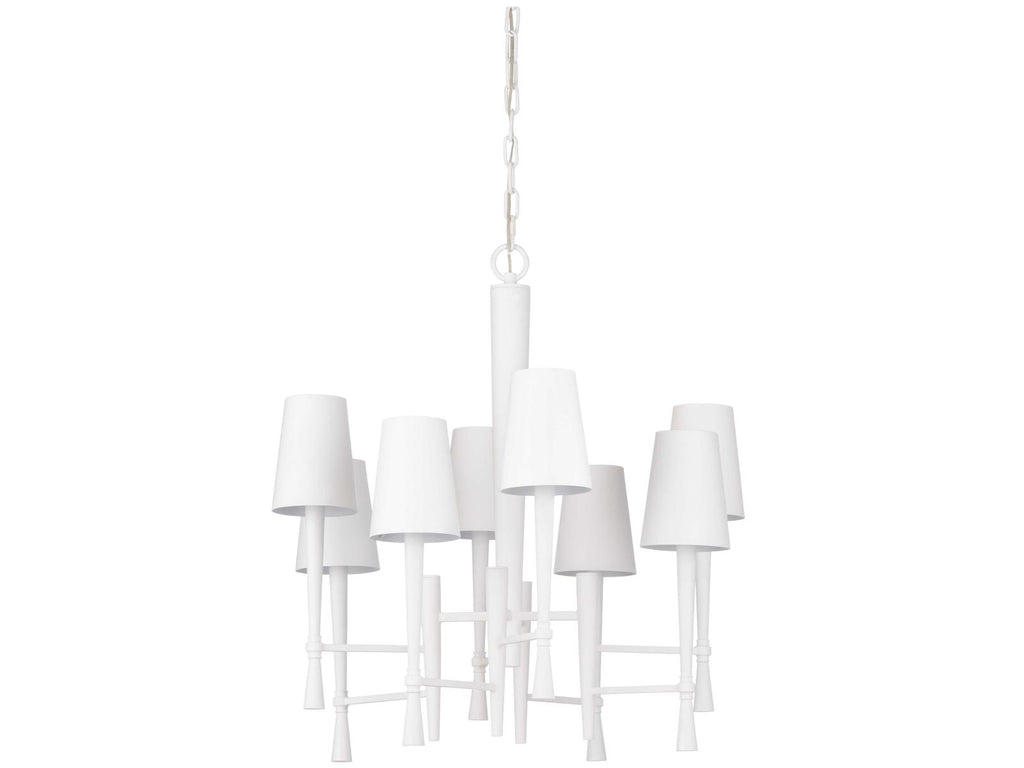 Wildwood 8-Light Candelabra Chandelier in Matte White Plaster