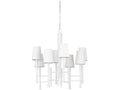 Wildwood 8-Light Candelabra Chandelier in Matte White Plaster