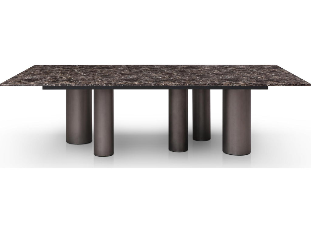 Envie Rectangular Dining Table Dark Emperador Marble with Black Bronze