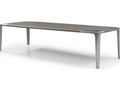 Elena 118-Inch Rectangle Dining Table in Grey Ash Veneer and Brushed Nickel