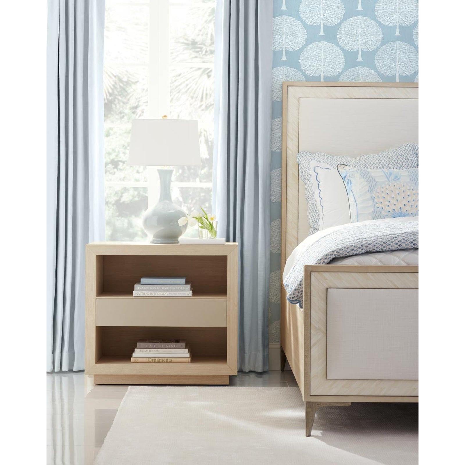 Jonathan Charles Tideline Bone & Linen Upholstered Bed - King (500389-USK-NDK-F058)