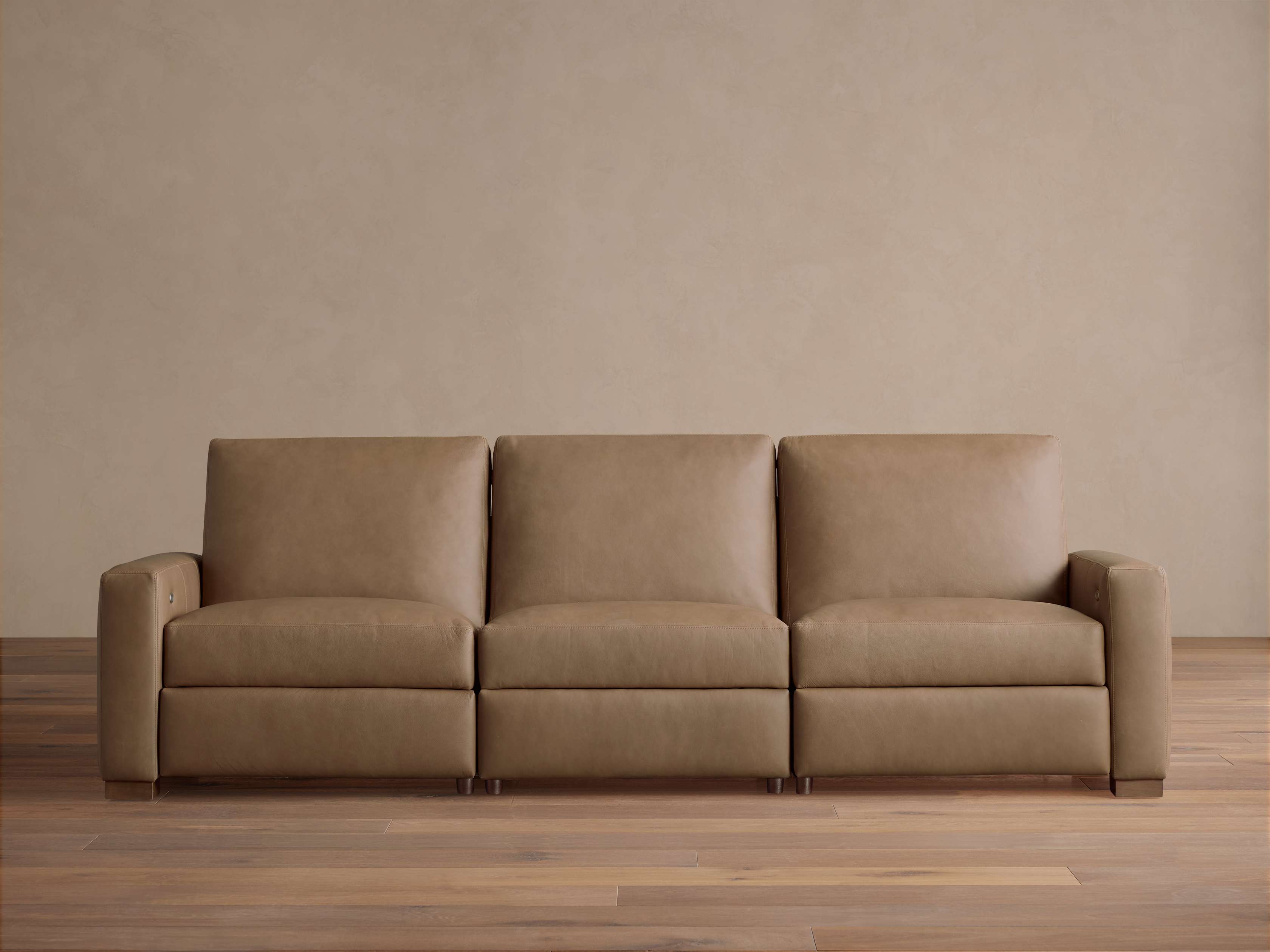 Remington Leather Three-Piece Motion Sofa