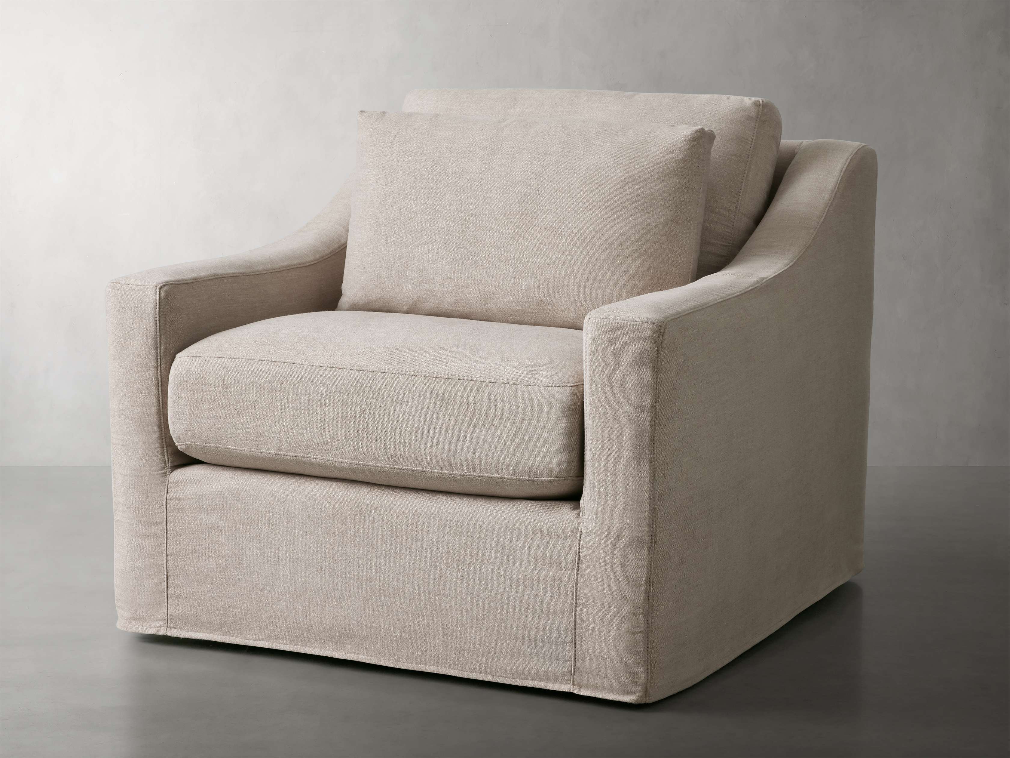 Ashby Slipcovered Swivel Chair