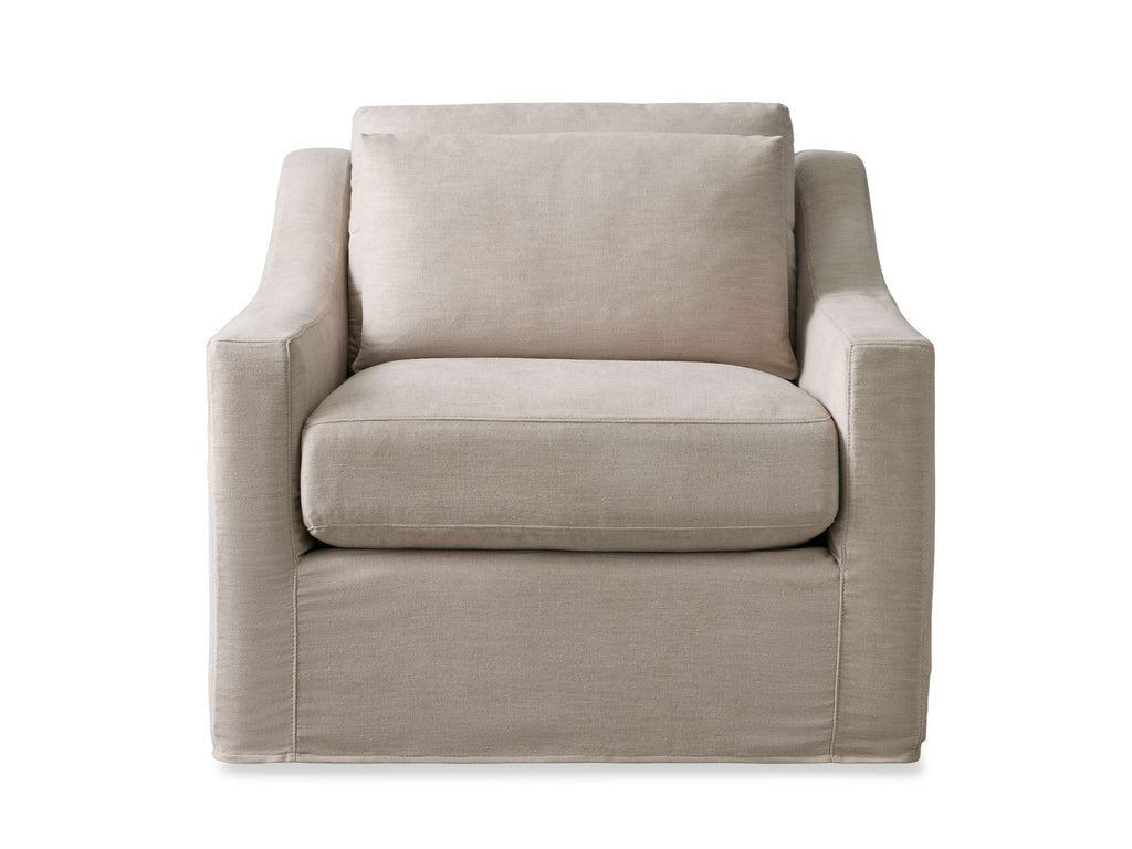 Ashby Slipcovered Swivel Chair
