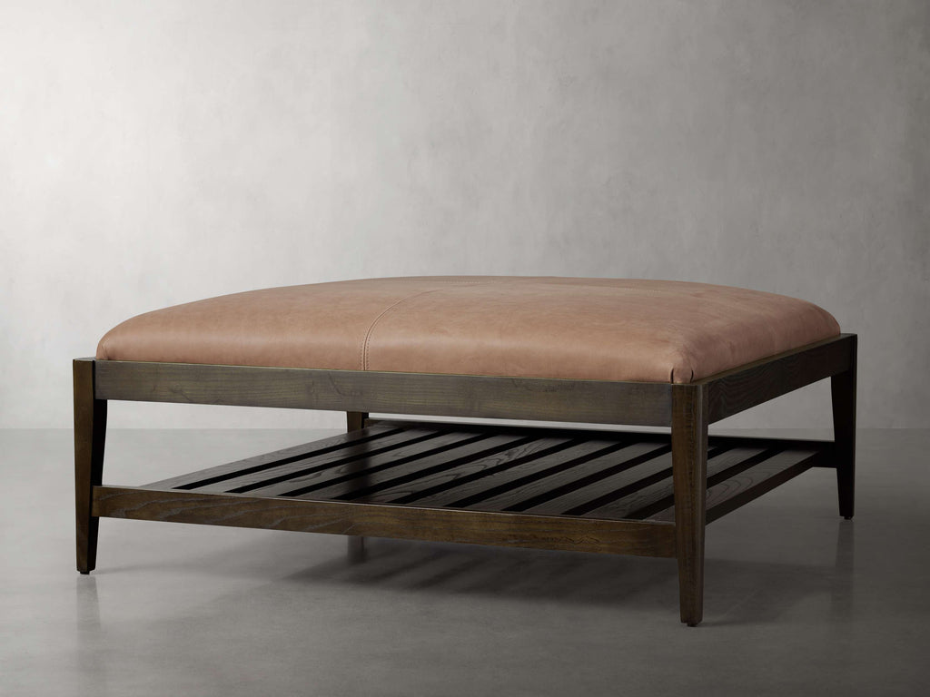 Kent Leather Ottoman