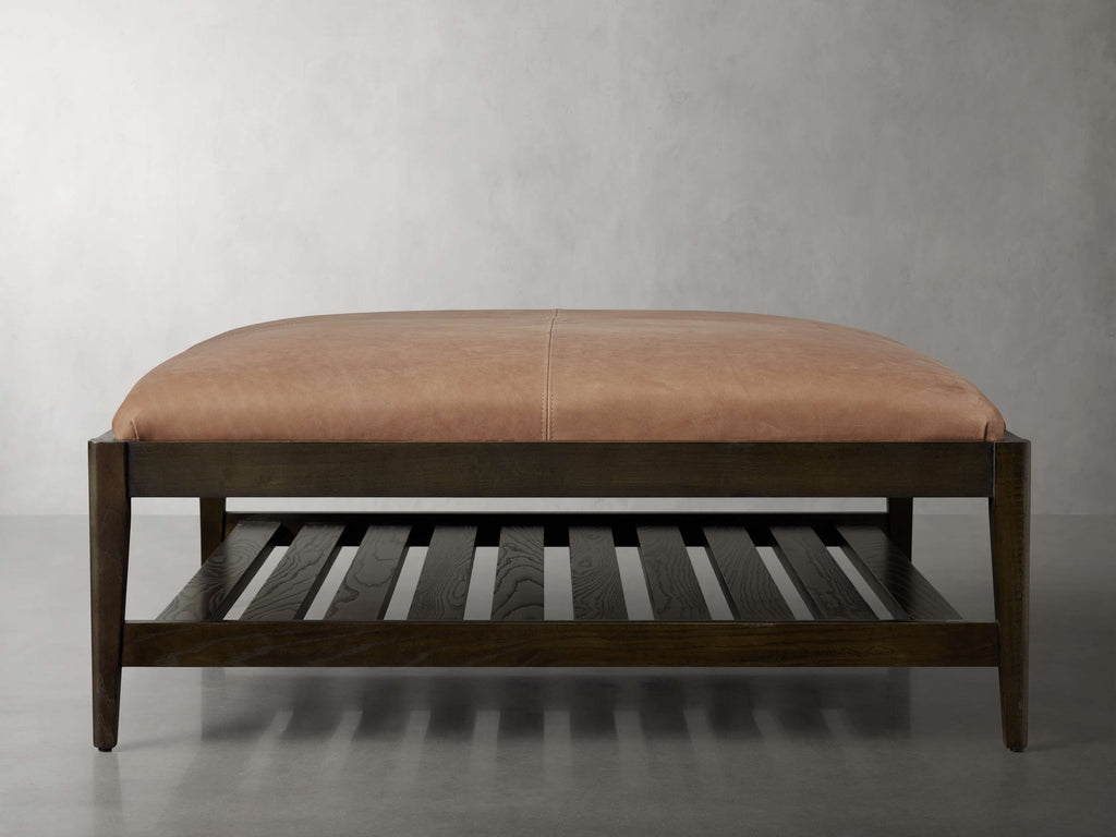 Kent Leather Ottoman