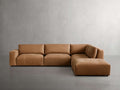 Keegan Leather Five-Piece Sectional