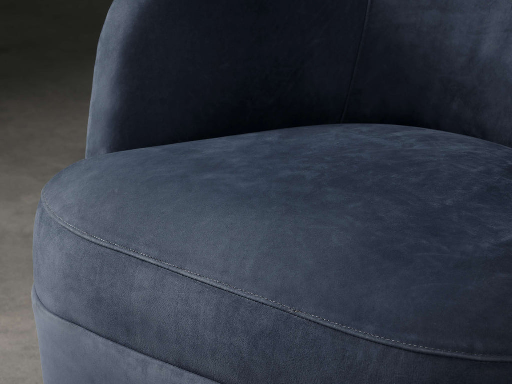 Mercer Nubuck Leather Swivel Chair