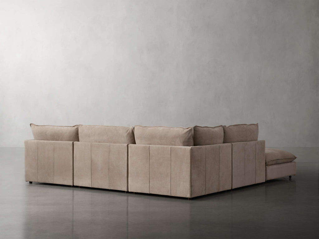 Owen Nubuck Leather Five-Piece Sectional