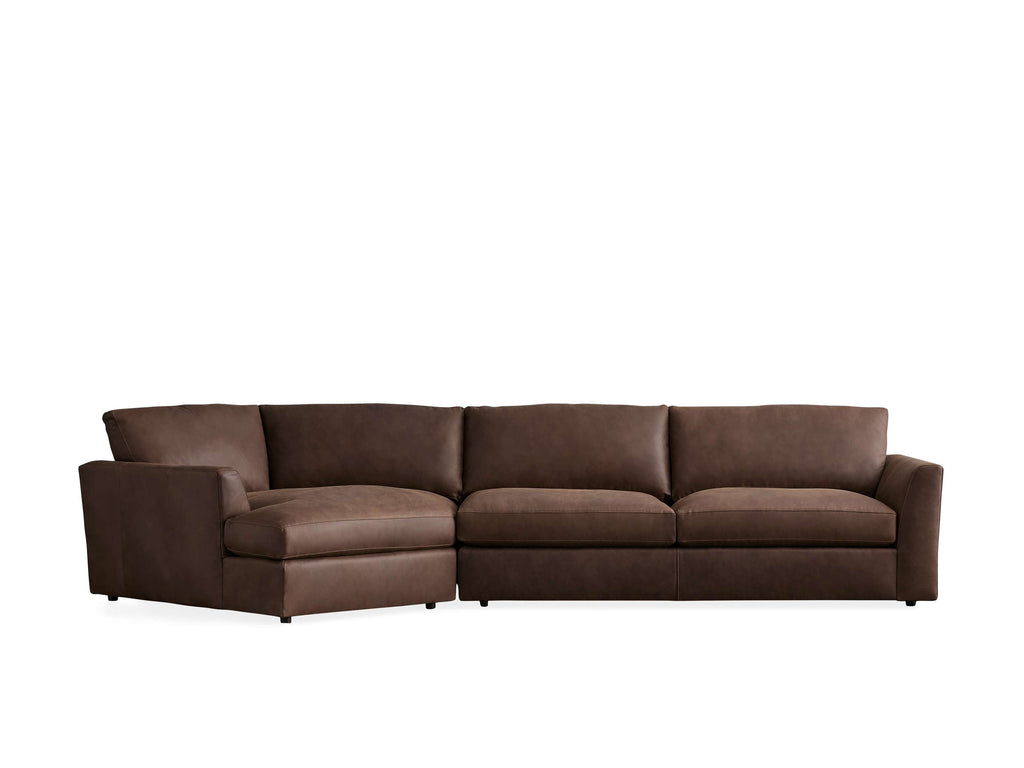Vernon Leather Two-Piece Cuddle Chaise Sectional
