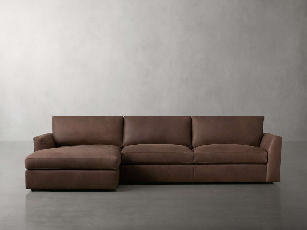 Vernon Leather Two-Piece Chaise Sectional