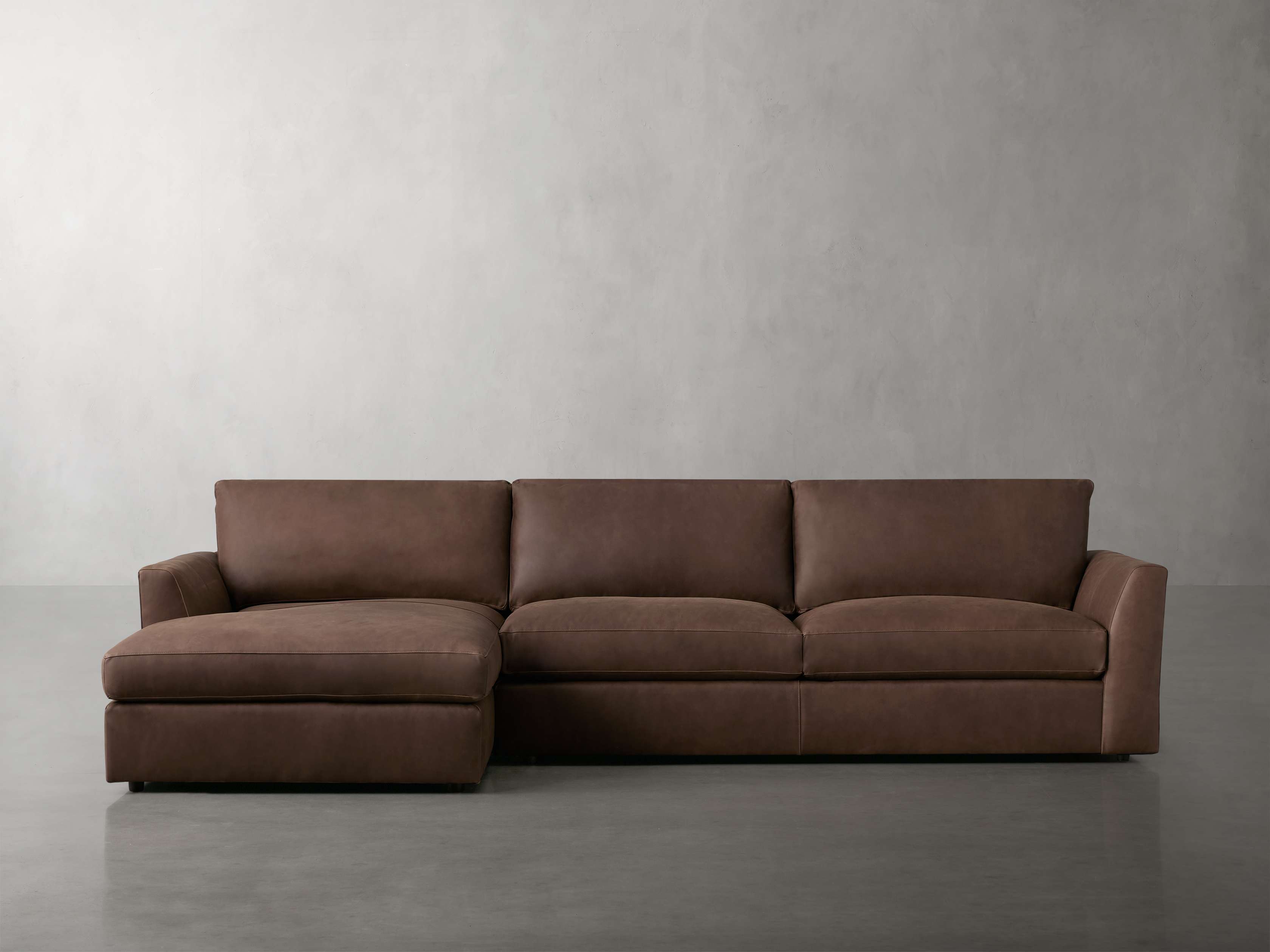 Vernon Leather Two-Piece Chaise Sectional