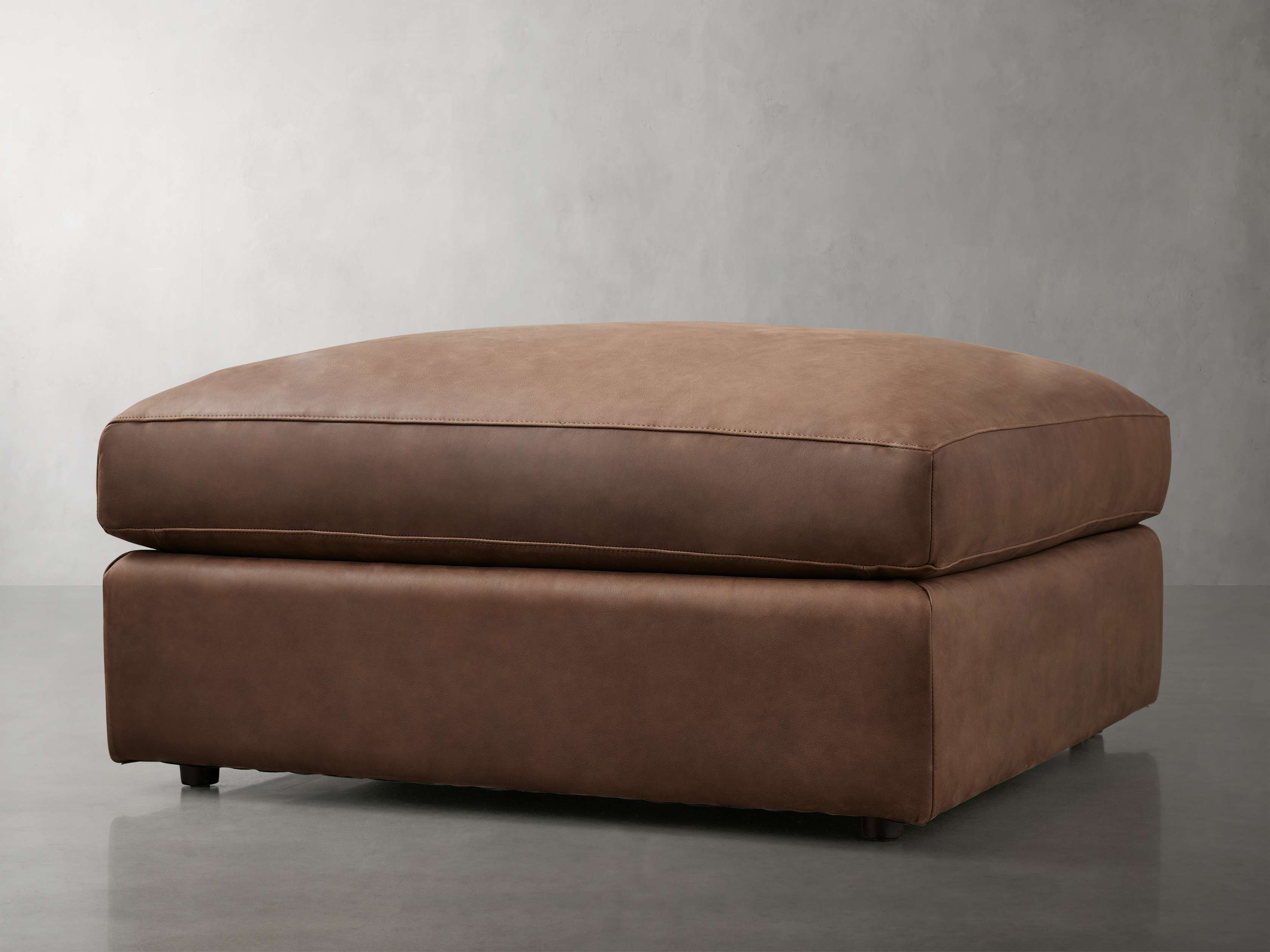 Vernon Leather Ottoman