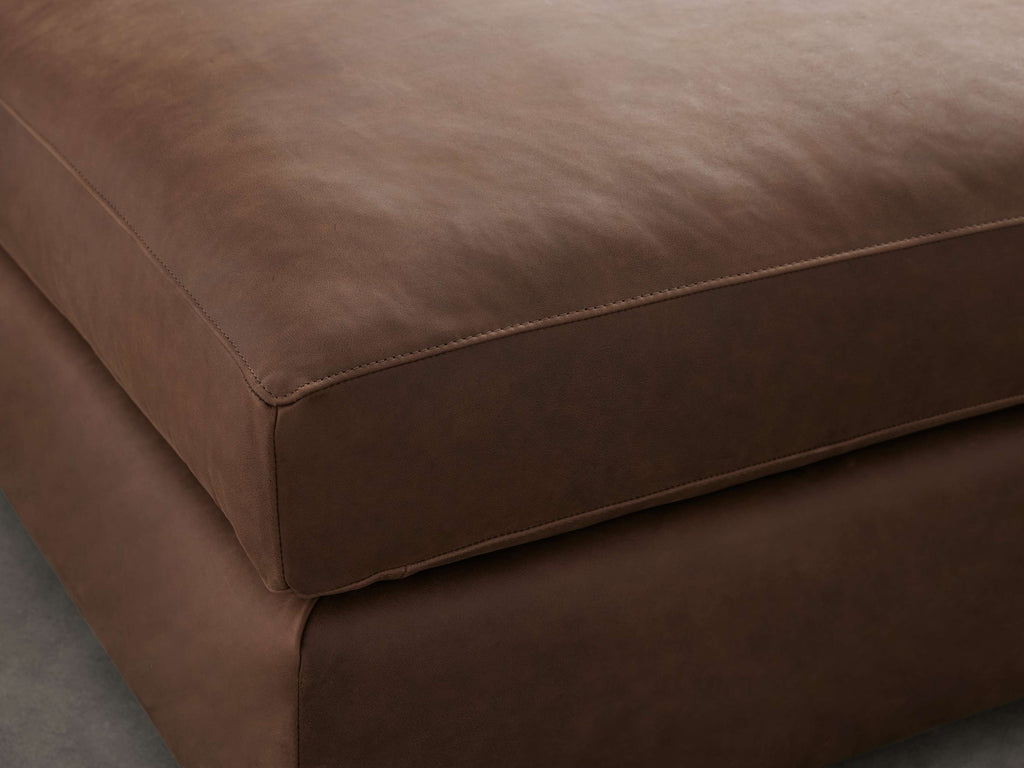 Vernon Leather Ottoman