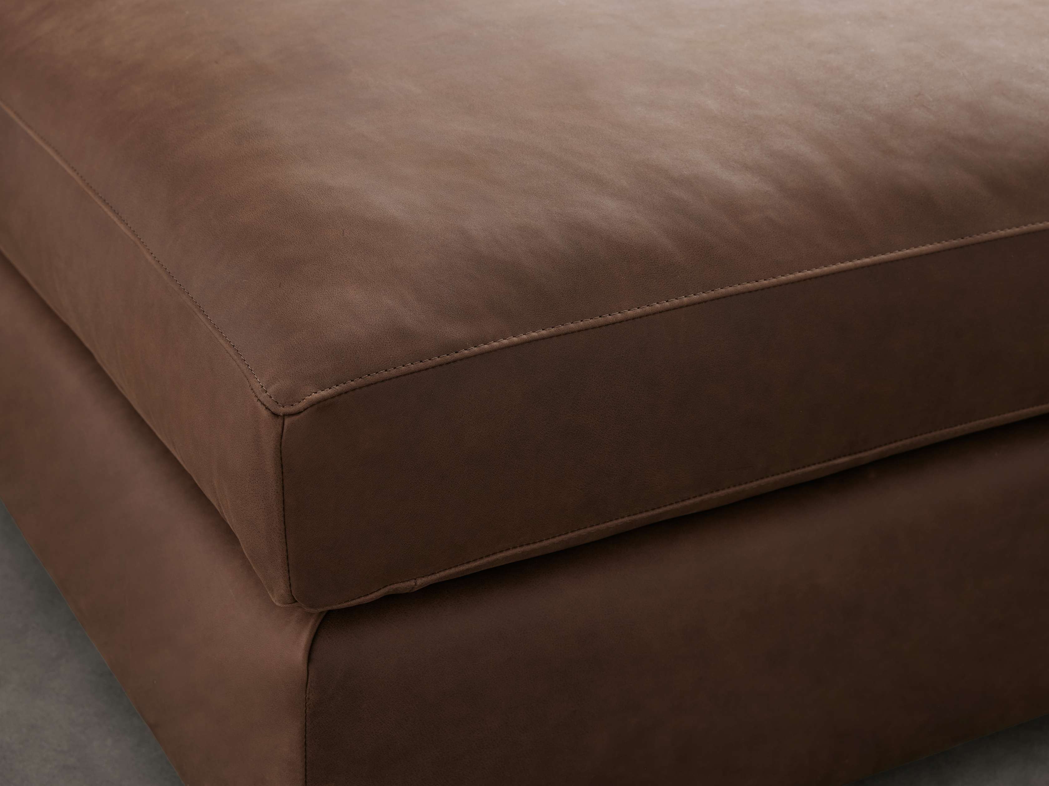 Vernon Leather Ottoman