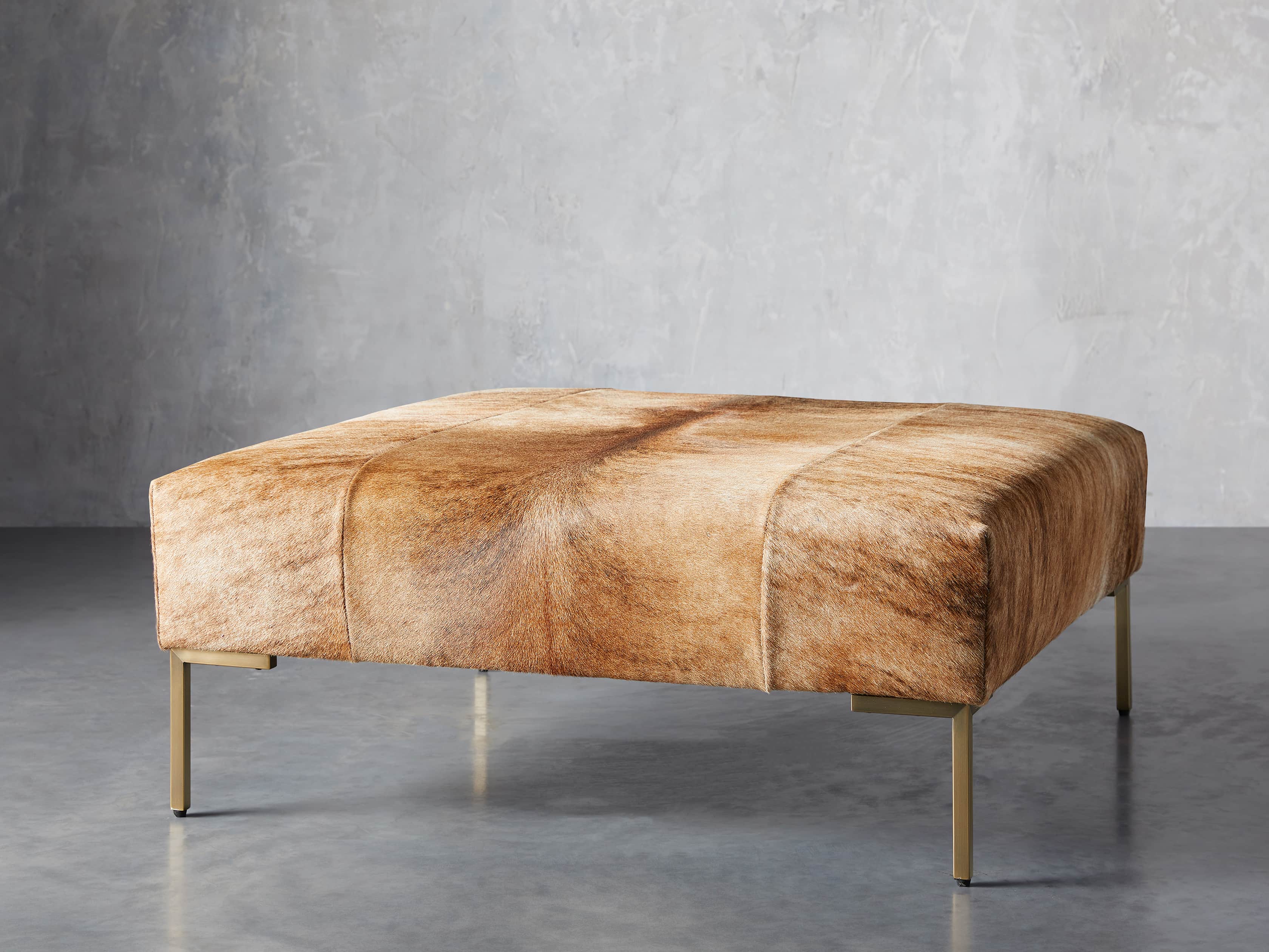 Tilton Hair on Hide Ottoman
