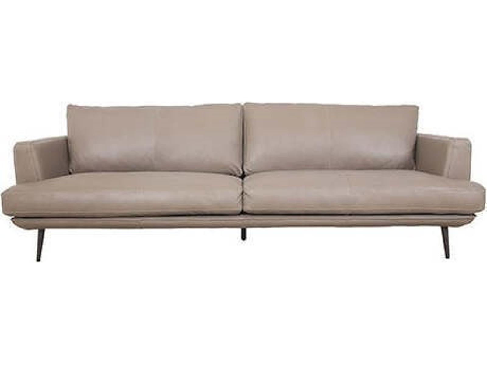 Moderna Grey Leather Sofa
