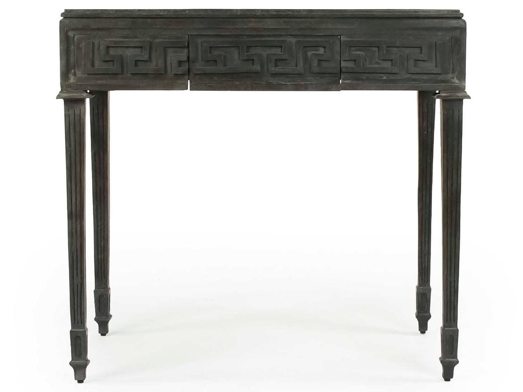 Rectangular Metal Charcoal End Table