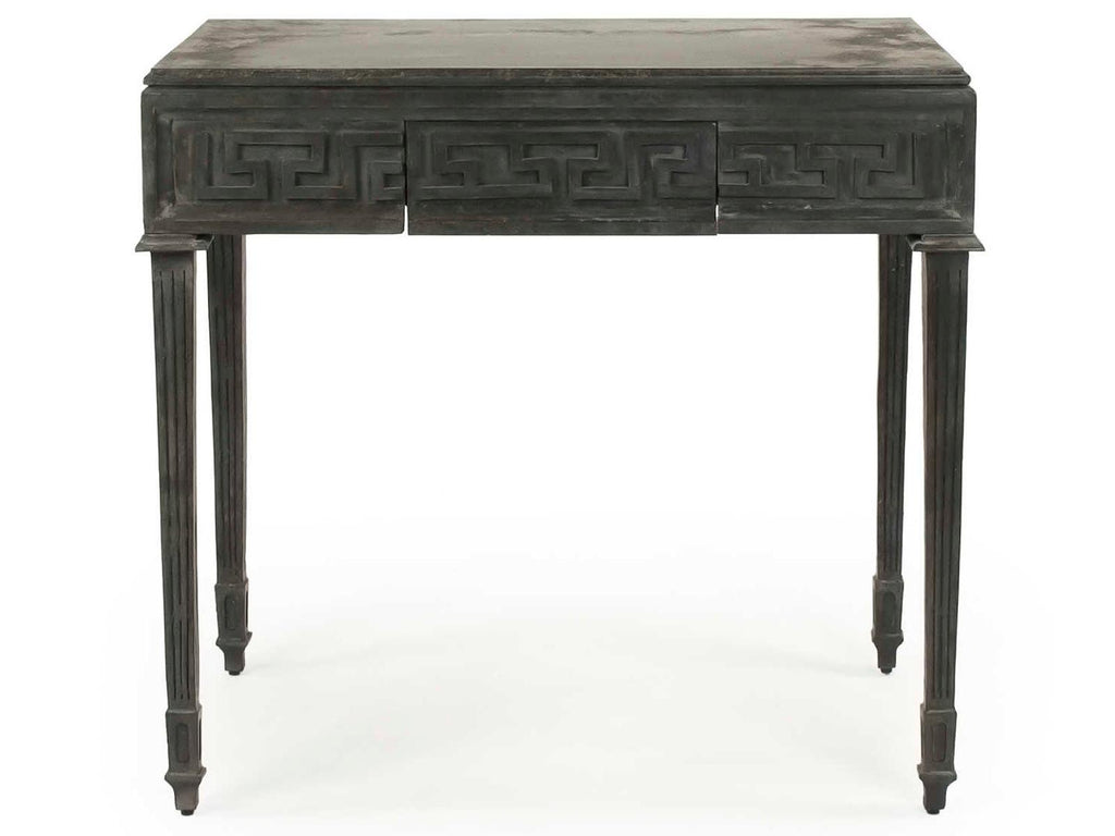 Rectangular Metal Charcoal End Table