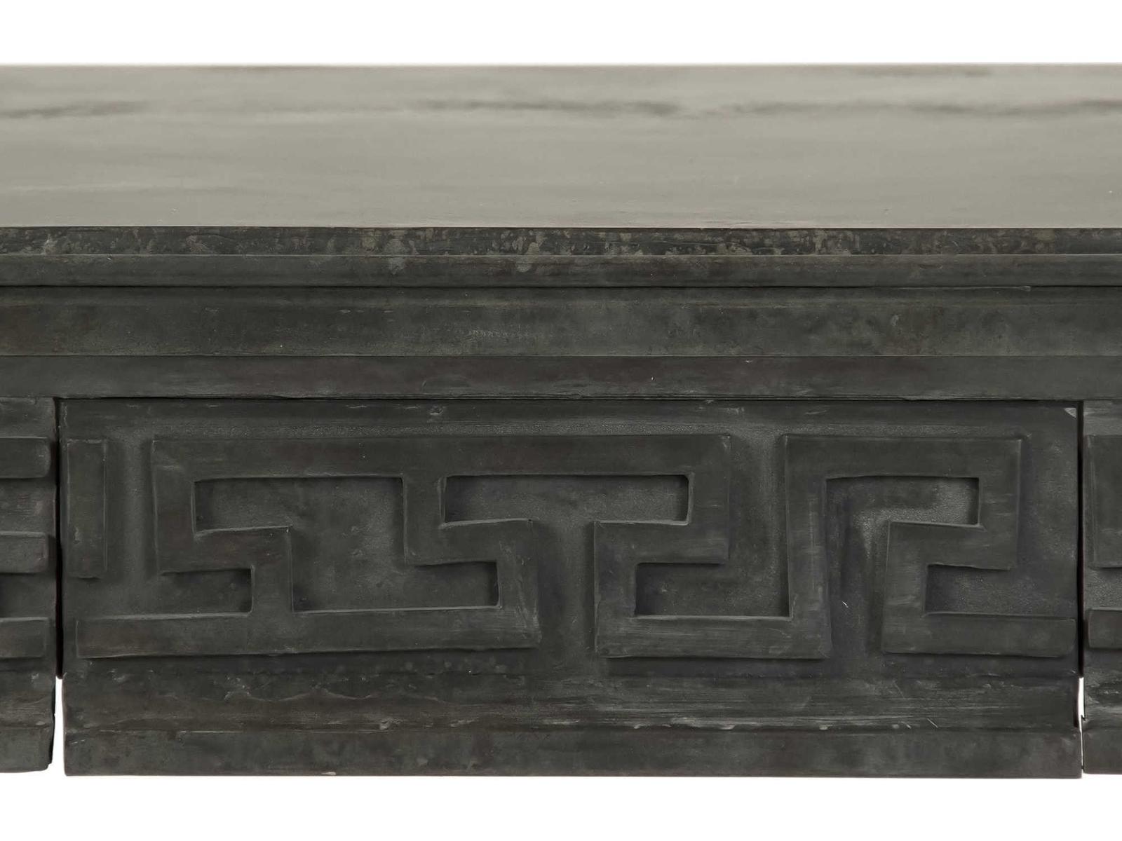 Rectangular Metal Charcoal End Table