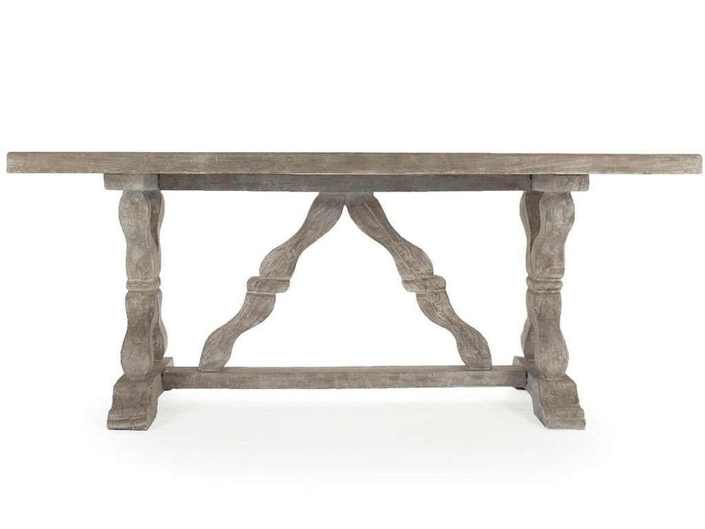 Gracie 71-Inch Rectangle Dining Table in Antique White Fiberglass