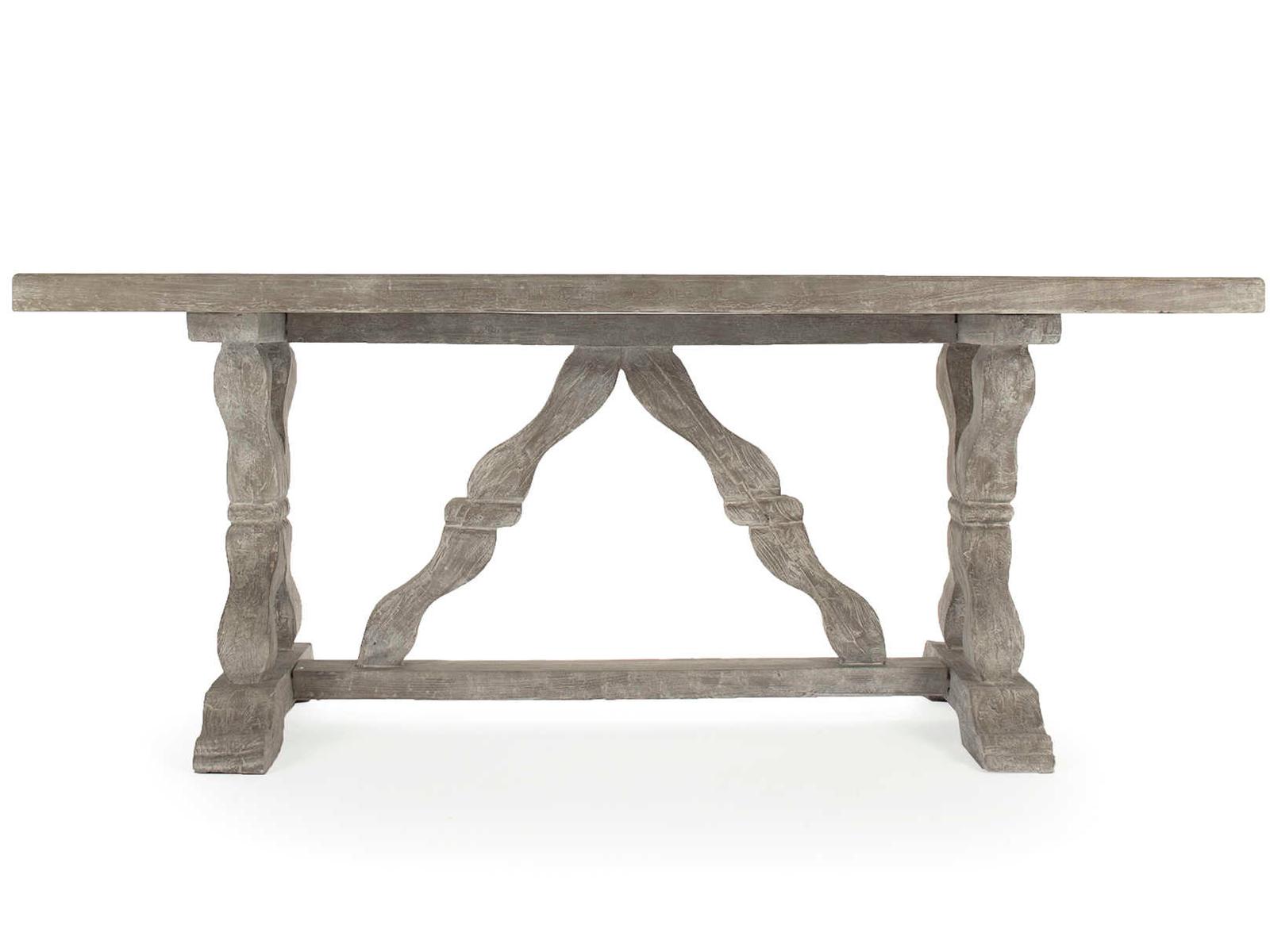Gracie 71-Inch Rectangle Dining Table in Antique White Fiberglass