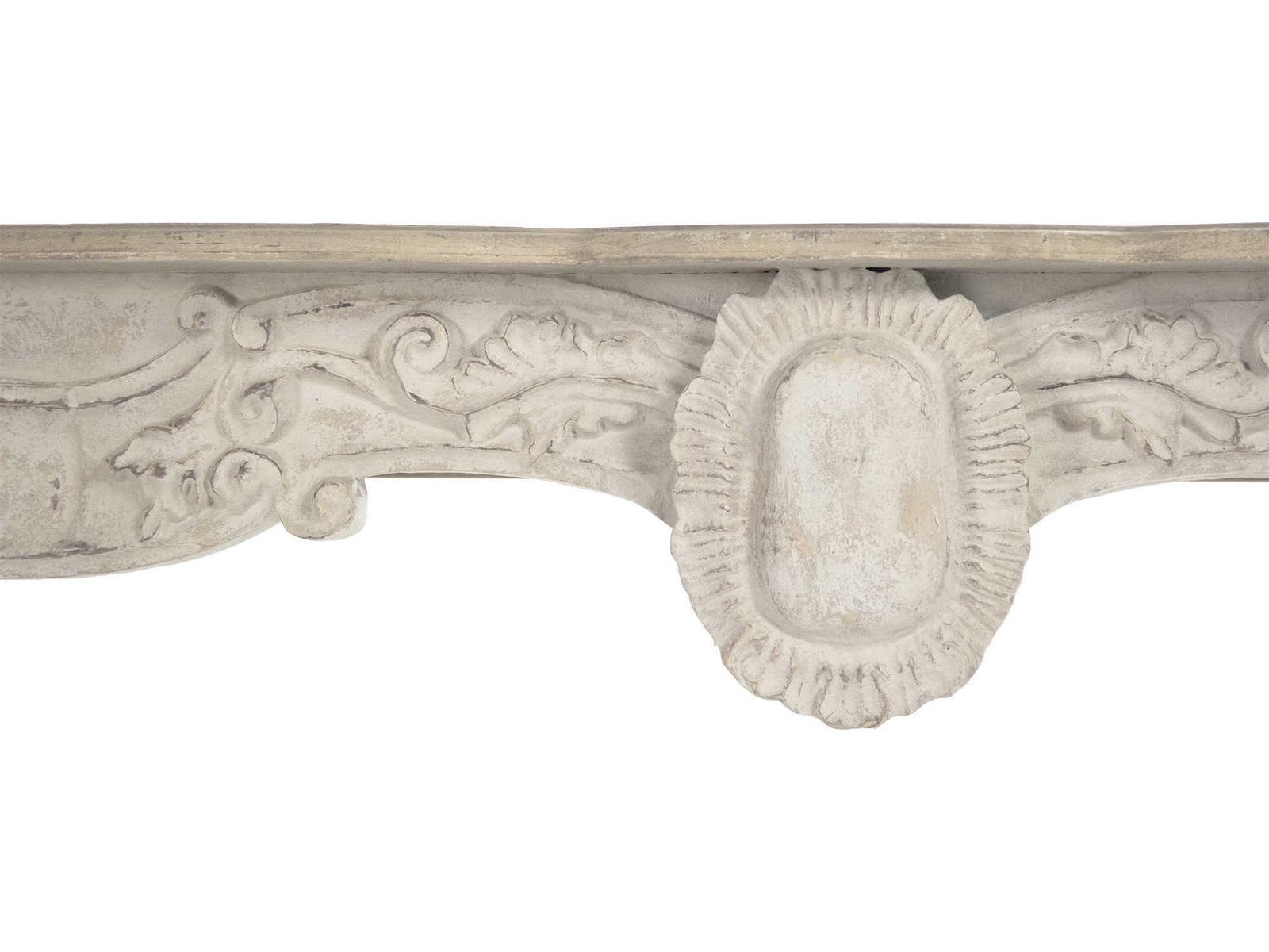 Abraham Console Table in Distressed Antique Ivory