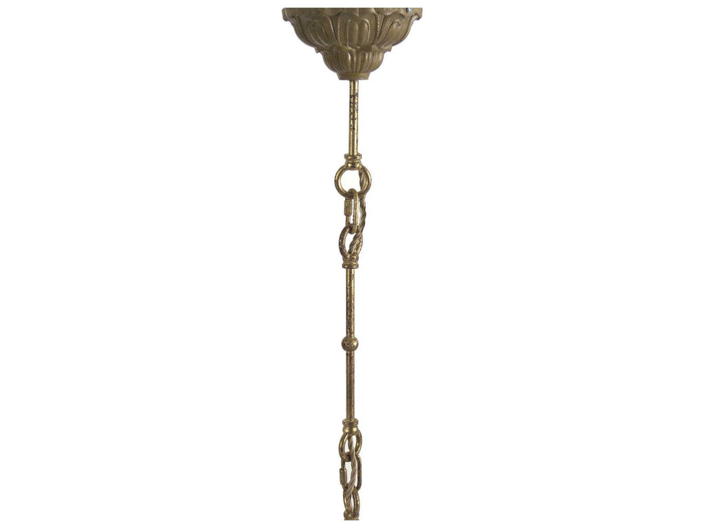 Zentique 4-Light Gold Leaf Crystal Candelabra Chandelier