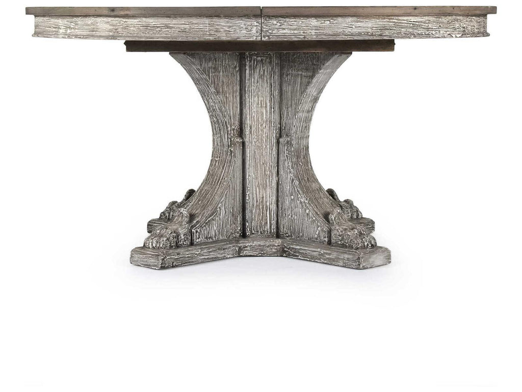 Terrell Oval Extendable Dining Table in Weathered Brown and Grey