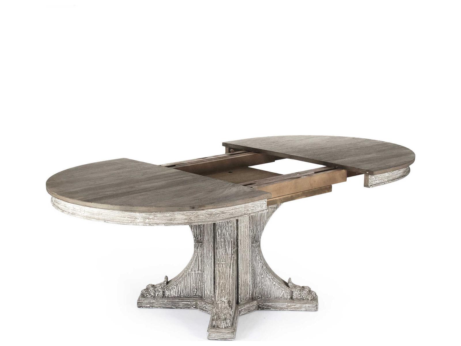 Terrell Oval Extendable Dining Table in Weathered Brown and Grey
