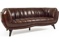 Brice 3-Seat Top Grain Leather Sofa in Brown