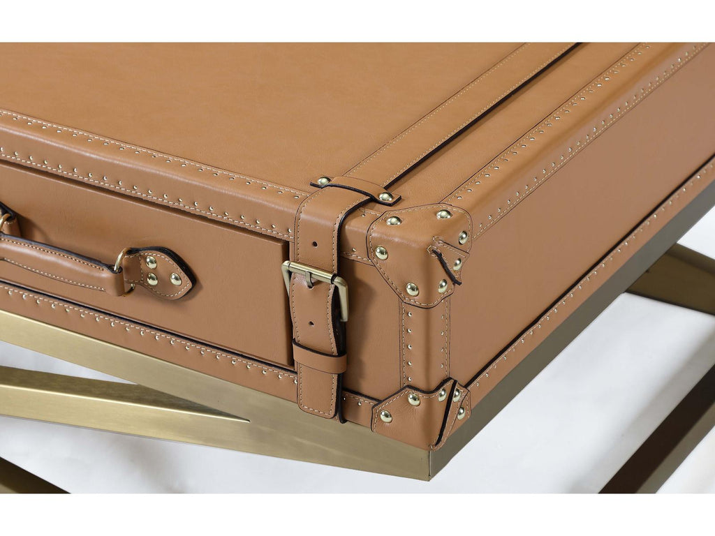 Carlo Rectangular Metal Brown Coffee Table