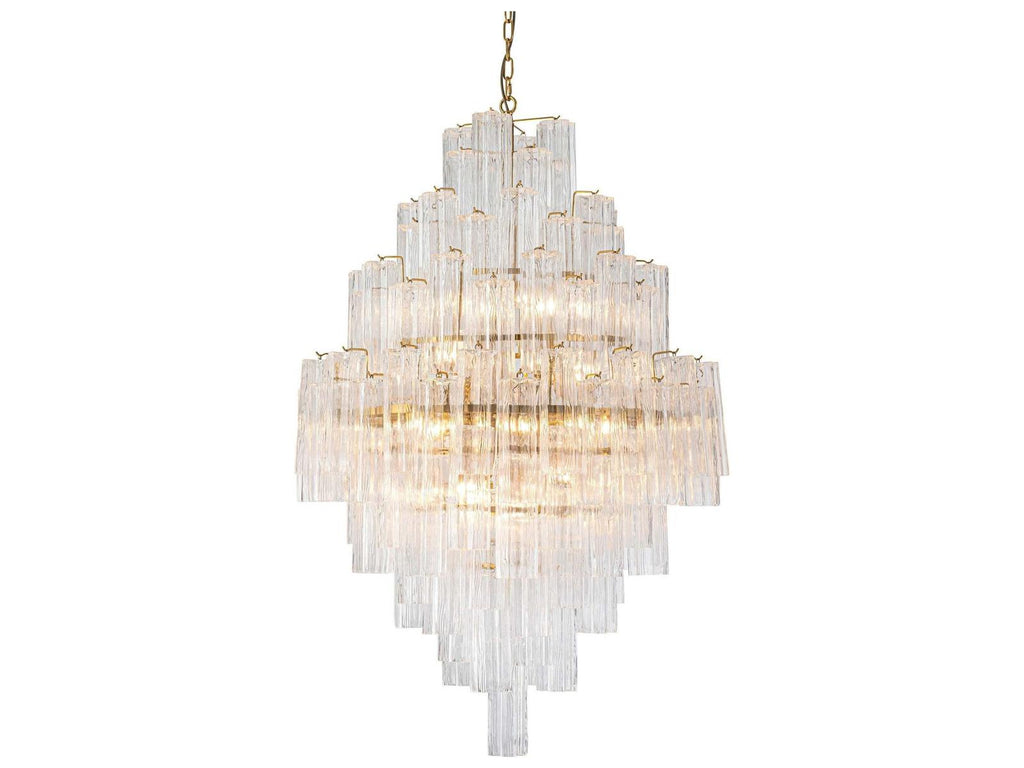 Zentique Glacier Drop 20-Light Grey Brass Chandelier