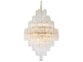 Zentique Glacier Drop 20-Light Grey Brass Chandelier