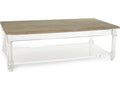 Corbin Rectangle Coffee Table Acrylic Base Wood Top