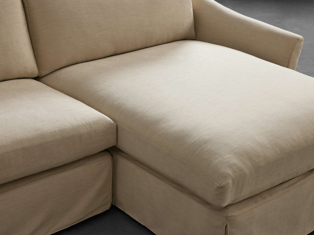 Helena Slipcovered Two Piece Chaise Sectional