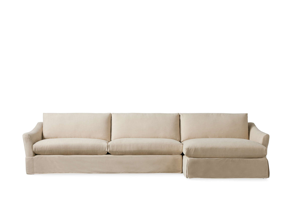 Helena Slipcovered Two Piece Chaise Sectional