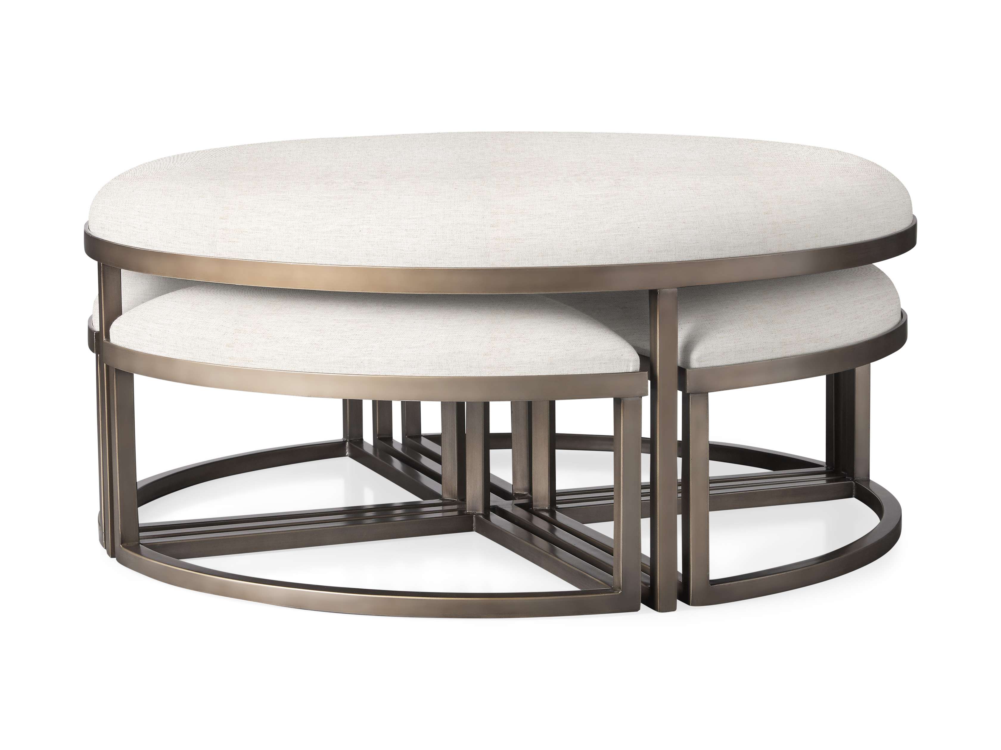 Palmer Upholstered Round Nesting Ottoman