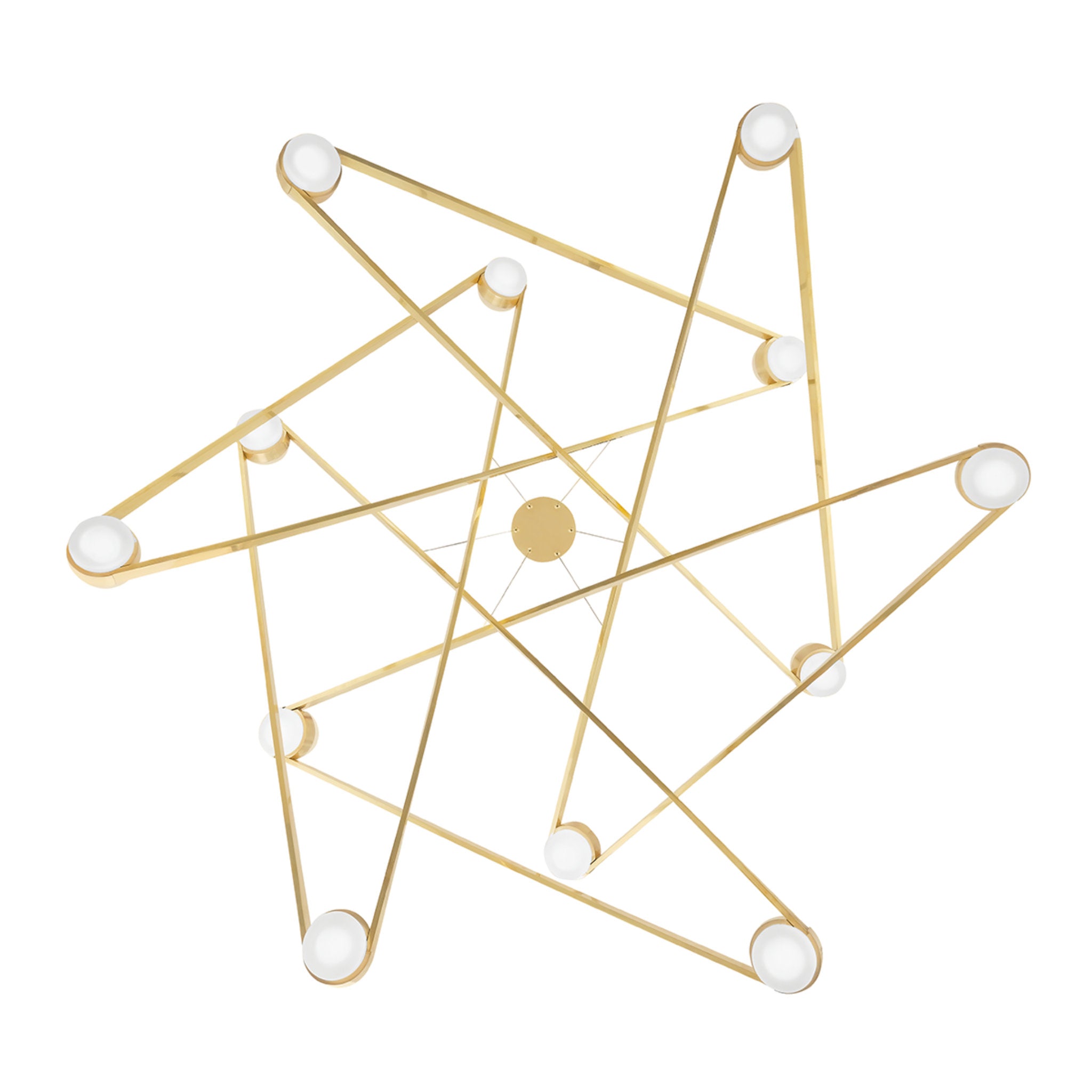 Orbit 12-Light Chandelier in Aged Brass 56.125L x 56.125W x 16.825H