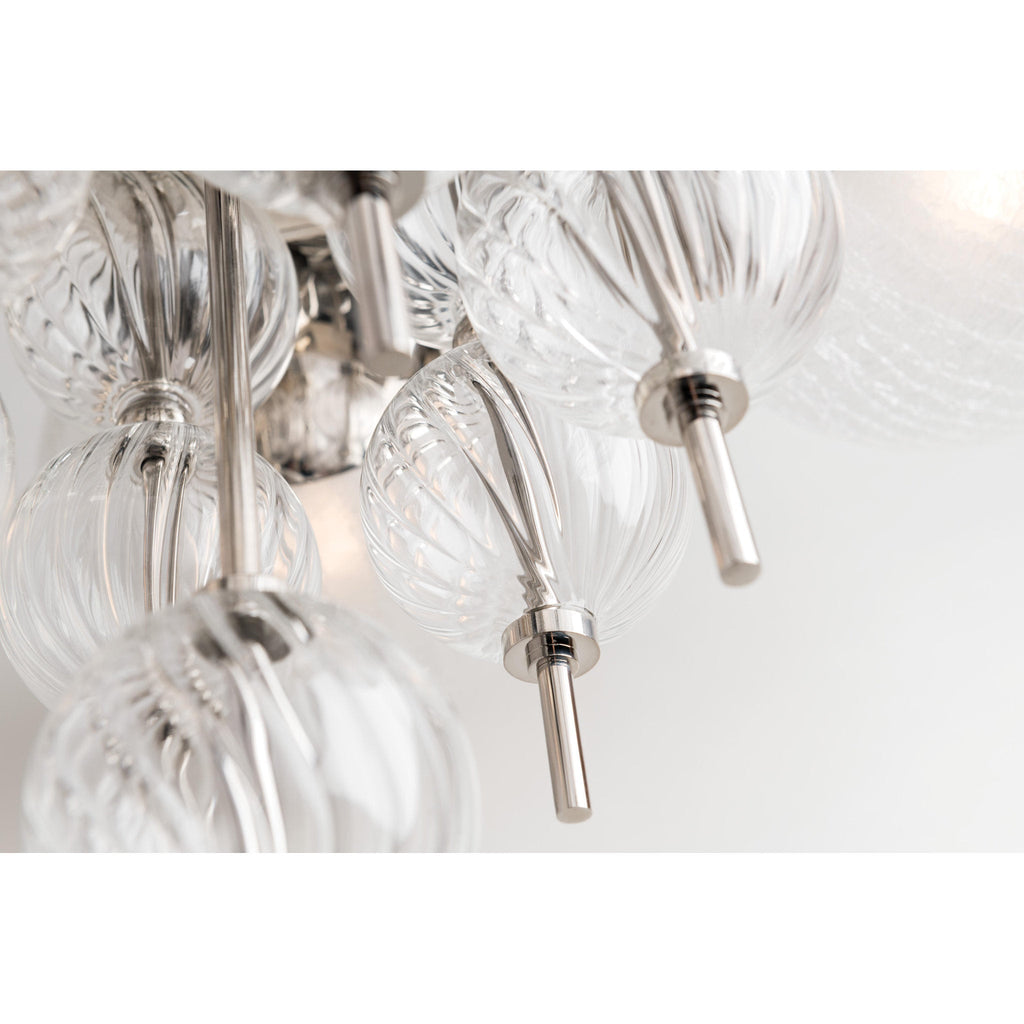 Calypso 8-Light Chandelier in Polished Nickel 33.5L x 33.5W x 32.5H
