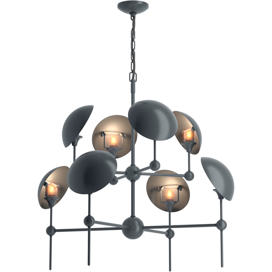 Kohler Lighting Vorleigh 26" Wide 8 Light Adjustable Dome Chandelier