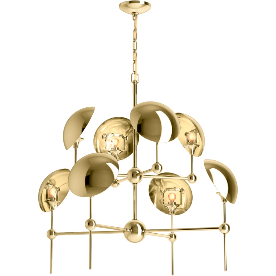 Kohler Lighting Vorleigh 26" Wide 8 Light Adjustable Dome Chandelier
