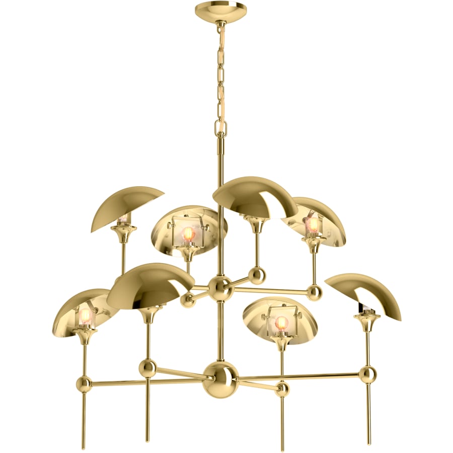 Kohler Lighting Vorleigh 26" Wide 8 Light Adjustable Dome Chandelier