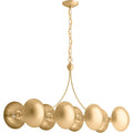Kohler Lighting Vorleigh 44" Wide 8 Light Adjustable Dome Linear Chandelier