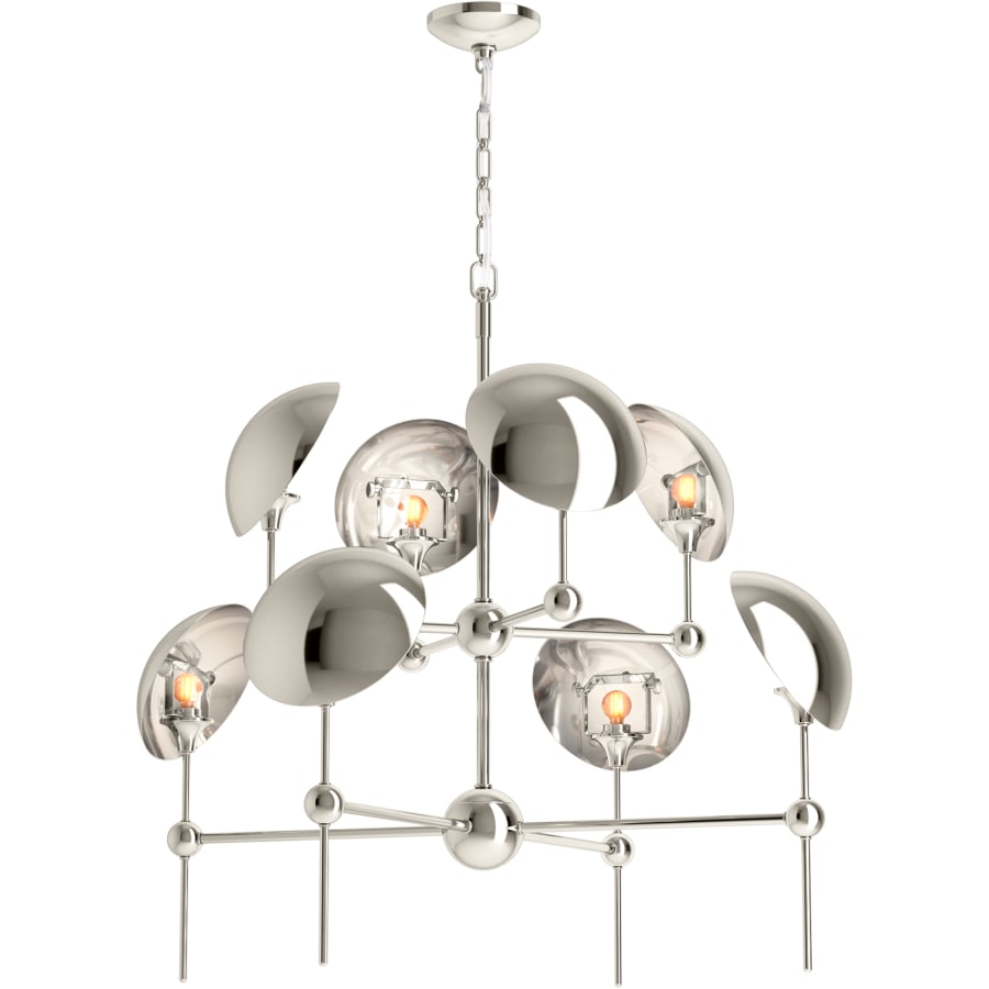 Kohler Lighting Vorleigh 26" Wide 8 Light Adjustable Dome Chandelier