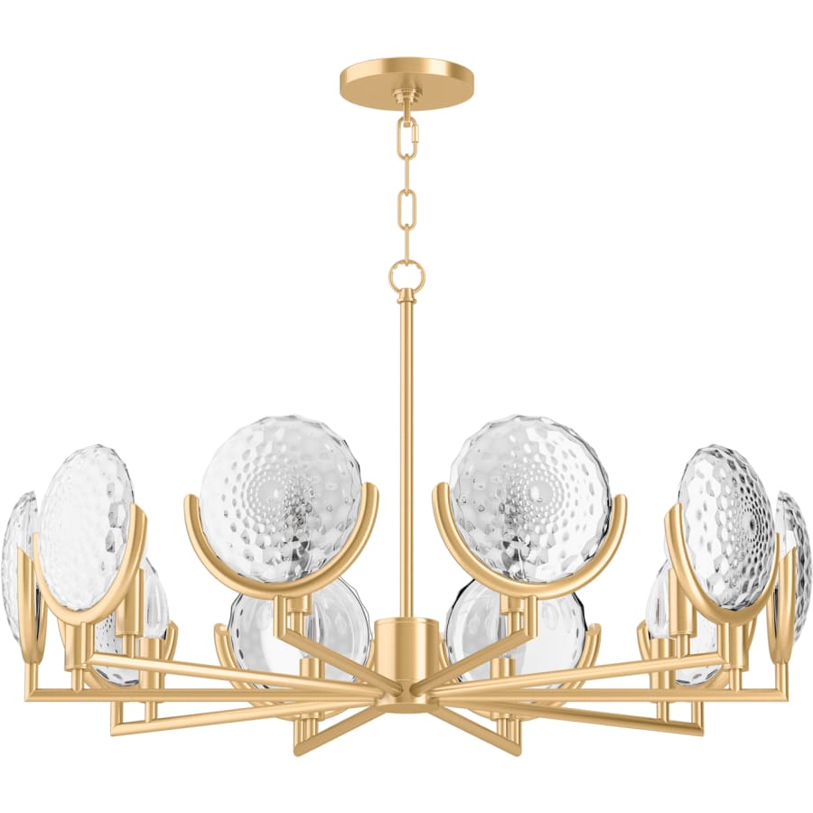 Kohler Lighting Arendela 30" Wide 10 Light Chandelier with Briolette Faceted Glass