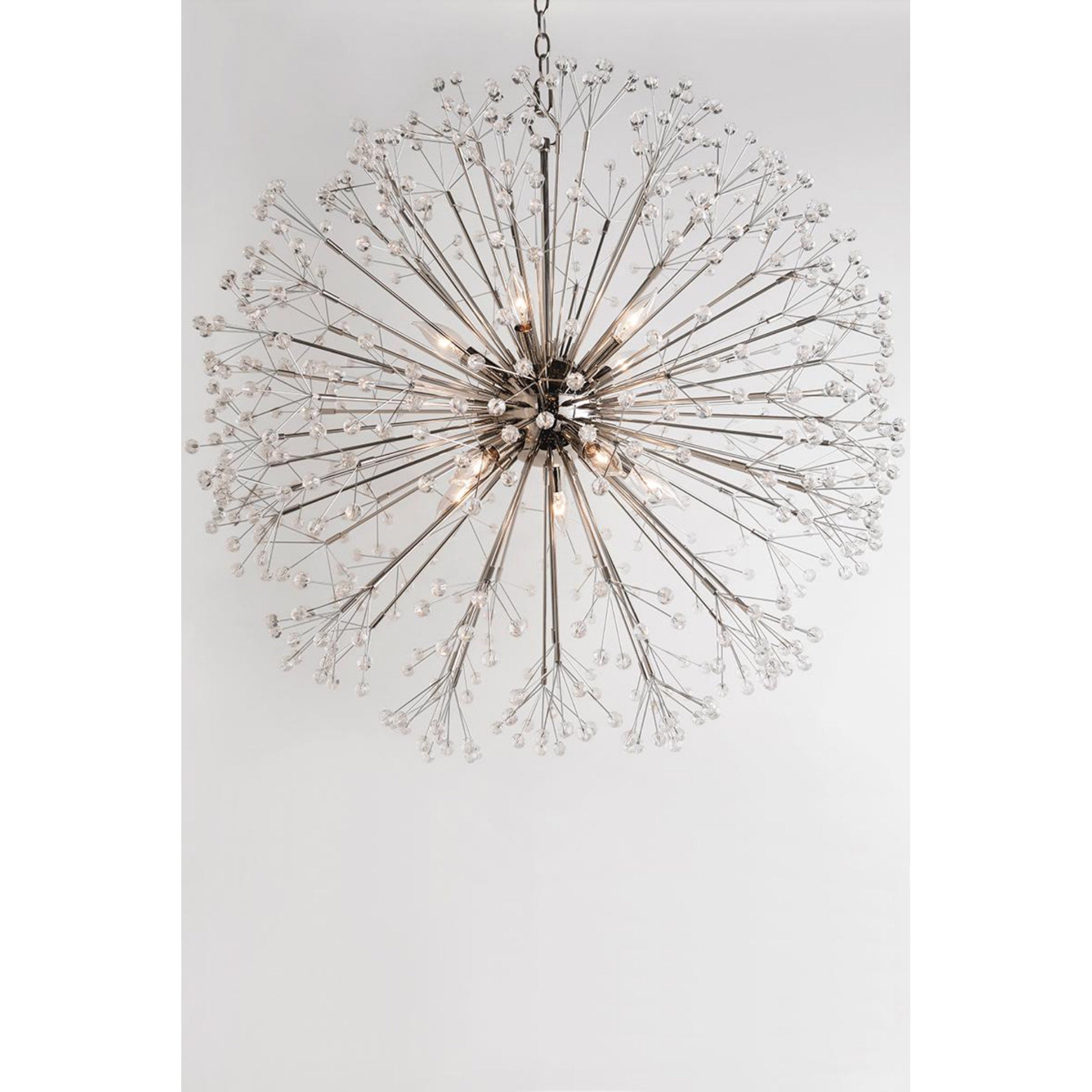 Dunkirk 16-Light Chandelier in Polished Nickel 40L x 40W x 40H