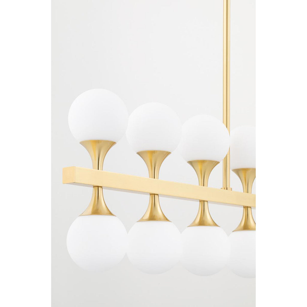 Astoria 20-Light Chandelier in Aged Brass 36L x 36W x 13.5H